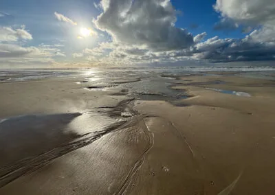 Plage du Touquet par beau temps, lumière exceptionnelle, photo prise par Véronique SALMAN, psychanalyste